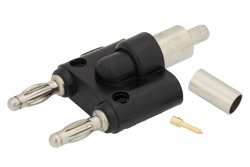PE4089 - Banana Plug Connector Crimp/Solder Attachment for RG55, RG142, RG223, RG400