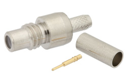 PE4094 - SMC Jack Connector Crimp/Solder Attachment for RG174, RG316, RG188, LMR-100, PE-B100, PE-C100, 0.100 inch