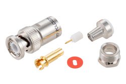 PE410-06030-210 - 78 Ohm TRB Plug 1553 Connector Crimp/Solder Attachment for 30-02001, TWC-78-2,