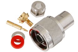 PE4129 - N Male Connector Clamp/Solder Attachment For PE-SR405AL, PE-SR405FL, RG405