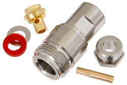 PE4138 - N Female Connector Clamp/Solder Attachment For PE-SR402AL, PE-SR402FL, RG402