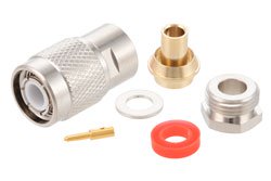 PE4143 - TNC Male Connector Clamp/Solder Attachment For PE-SR402AL, PE-SR402FL, RG402