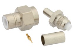 PE4163 - 75 Ohm SMB Jack Connector Crimp/Solder Attachment for PE-B150, RG180, RG195
