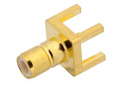 PE4174 - SMB Jack Connector Solder Attachment Thru Hole PCB, .200 inch x .067 inch Hole Spacing