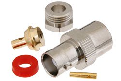 PE4205 - BNC Female Connector Clamp/Solder Attachment For PE-SR405AL, PE-SR405FL, RG405