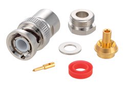 PE4207 - BNC Male Connector Clamp/Solder Attachment for PE-SR405AL, PE-SR405FL, RG405