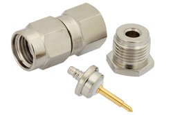 PE4214 - SMA Male Connector Clamp/Solder Attachment for RG178, RG196