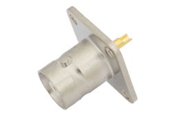 PE4241 - C Female Connector Solder Attachment 4 Hole Flange Mount Solder Cup Terminal, .718 inch Hole Spacing