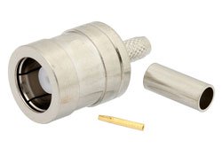 PE4248 - 75 Ohm SMB Plug Connector Crimp/Solder Attachment for RG179, RG187