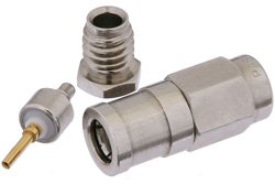 PE4250 - SMB Plug Connector Clamp/Solder Attachment for RG178, RG196