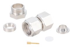 PE4258 - 75 Ohm SMC Plug Connector Clamp/Solder Attachment for RG59, RG62, RG71