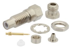 PE4279 - SMC Jack Bulkhead Connector Clamp/Solder Attachment For RG178, RG196, .177 inch D Hole