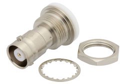 PE4312 - MHV Female Bulkhead Mount Connector Solder Attachment Turret Terminal, .537 inch D Hole