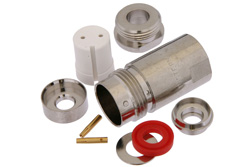 PE4346 - 3/4 inch-20 Twinax Female Connector Clamp/Solder Attachment for PE-S330