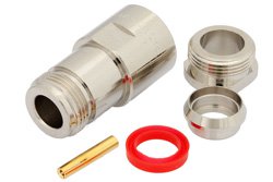 PE4372 - N Female Connector Clamp/Solder Attachment for PE-B400, PE-B405, PE-C400, LMR-400, 0.400 inch