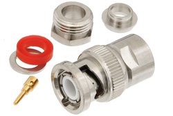 PE4379 - BNC Male Connector Clamp/Solder Attachment for RG8X, PE-C240, 0.240 inch, LMR-240