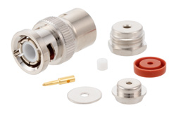 PE4384 - BNC Male Connector Clamp/Solder Attachment For RG178, RG196