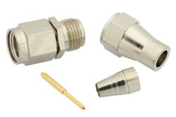 PE4399 - SMA Male Connector Clamp/Solder Attachment for RG180, RG195, PE-B150