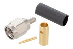 PE4402 - SMA Male Connector Solder Attachment for RG188-DS, RG316-DS