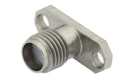PE44023 - SMA Female Field Replaceable Connector With EMI Gasket 2 Hole Flange 0.012 inch Pin
