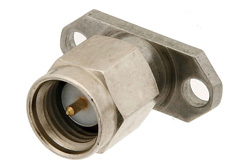 PE44029 - SMA Male Field Replaceable Connector With EMI Gasket 2 Hole Flange 0.015 inch Pin