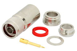 PE44046 - N Male Connector Clamp/Solder Attachment for PE-C500, LMR-500