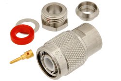 PE44063 - TNC Male Connector Clamp/Solder Attachment for RG8X, PE-C240, .240 inch, LMR-240