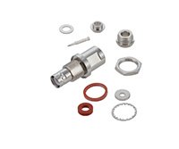 PE44080 - SHV Jack Bulkhead Connector Clamp/Solder Attachment For RG58, RG55, RG141, RG142, RG223, RG400, .480 inch D Hole