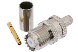 PE44083 - Mini UHF Female Connector Crimp/Solder Attachment For RG55, RG141, RG142, RG223, RG400
