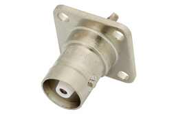 PE44117 - C Female Connector Solder Attachment 4 Hole Flange Mount Solder Cup Terminal, .718 inch Hole Spacing