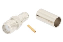 PE4413 - SMA Female Connector Crimp/Solder Attachment for RG58, RG303, RG141, PE-C195, PE-P195, LMR-195