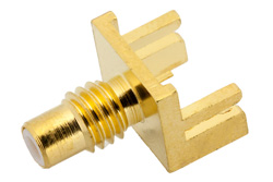 PE44138 - SMC Jack Connector Solder Attachment 0.042 inch End Launch PCB, .020 inch x .010 inch Contact