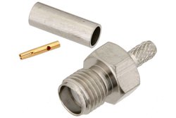 PE4416 - SMA Female Connector Crimp/Solder Attachment for RG188-DS, RG316-DS