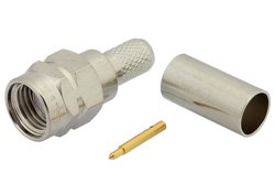 PE44183 - RT SMA Male Connector Crimp/Solder Attachment For RG58
