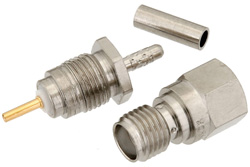PE44193 - RT SMA Female Connector Crimp/Solder Attachment For RG178, RG196