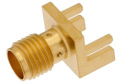 PE44207 - SMA Female Connector Solder Attachment .042 inch End Launch PCB, .020 inch x .010 inch Contact