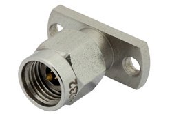 PE44232 - 2.92mm Male Field Replaceable Connector 2 Hole Flange Mount .012 inch Pin, .481 inch Hole Spacing