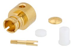 PE44274 - SMP Female Right Angle Connector Solder Attachment for PE-047SR, PE-SR047AL, PE-SR047FL