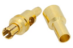 PE44298 - 75 Ohm MCX Plug Connector Crimp/Solder Attachment for RG179, RG187