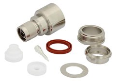 PE4433 - N Male Connector Clamp/Solder Attachment for RG17, RG218, RG219