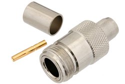 PE4435 - N Female Connector Crimp/Solder Attachment for RG213, RG8