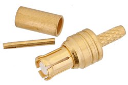 PE44370 - RP MCX Plug Connector Crimp/Solder Attachment for RG178, RG196