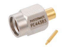 PE44383 - SSMA Male Connector Solder Attachment for PE-SR405AL, PE-SR405FL, PE-SR405FLJ, RG405