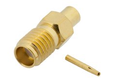 PE44387 - SSMA Female Connector Solder Attachment for PE-SR405AL, PE-SR405FL, PE-SR405FLJ, RG405