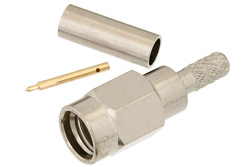 PE44417 - SSMA Male Connector Solder Attachment For RG188-DS, RG316-DS