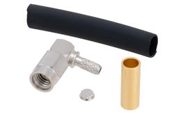 PE44419 - SSMA Male Right Angle Connector Solder Attachment For RG188-DS, RG316-DS