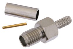PE44422 - SSMA Female Connector Crimp/Solder Attachment For RG188-DS, RG316-DS