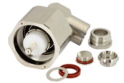 PE44447 - LC Male Right Angle Connector Clamp/Solder Attachment for RG213, RG214, RG8, RG9, RG225, RG393, RG215