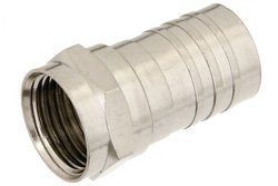 PE44452 - 75 Ohm F Male Connector Crimp/Solder Attachment for RG6-CATV