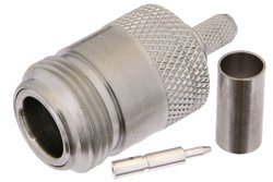PE44475 - RP N Female Connector Crimp/Solder Attachment For RG55, RG141, RG142, RG223, RG400